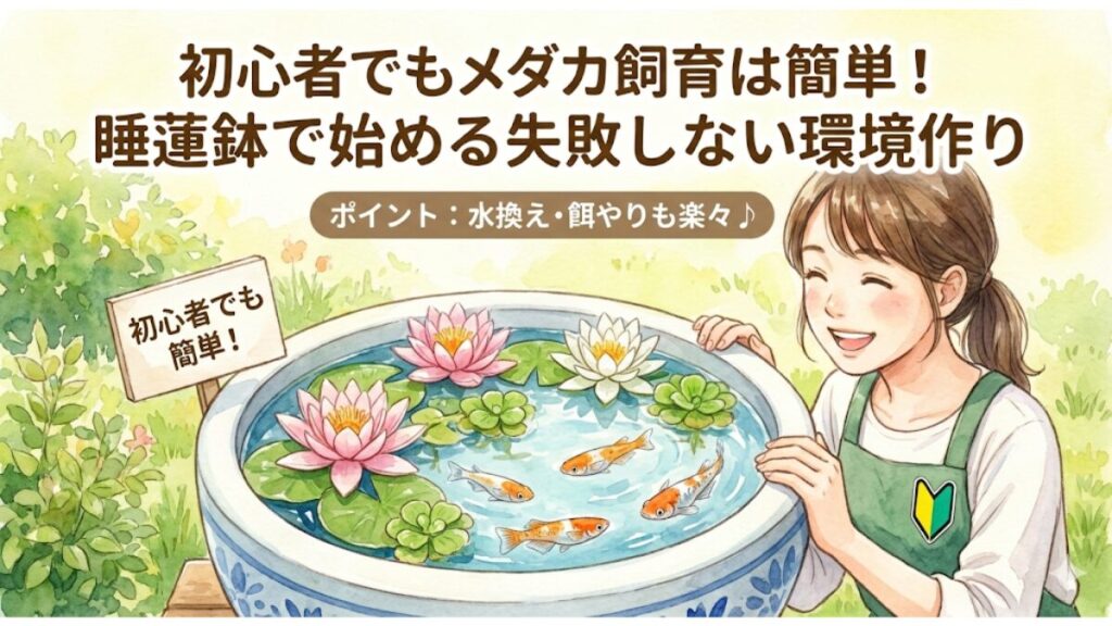 初心者でもメダカ飼育は簡単！睡蓮鉢で始める失敗しない環境作り