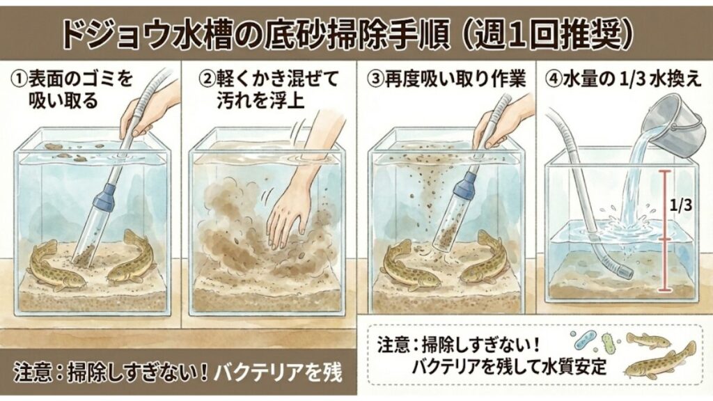 底砂掃除の頻度と手順