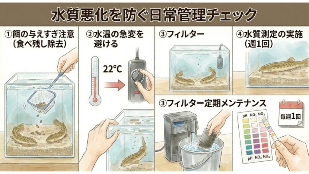 水質悪化を防ぐ日常管理