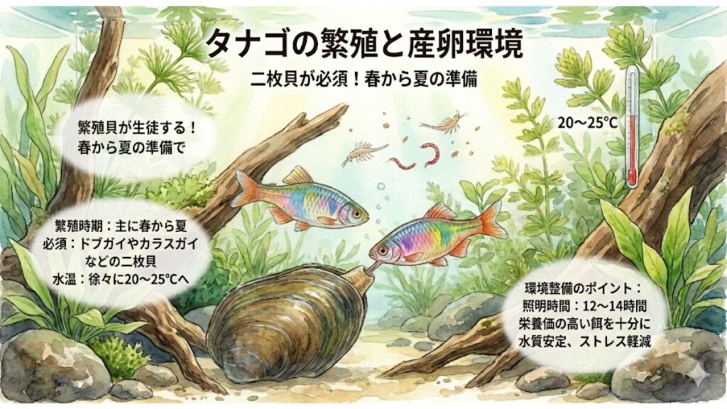 繁殖時期と産卵環境の整え方