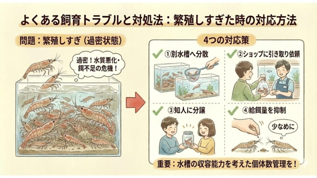 繁殖しすぎた時の対応方法