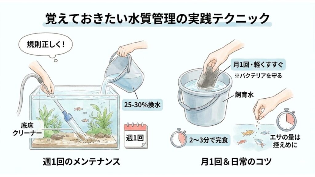 日常メンテナンスで水質を安定させるコツ