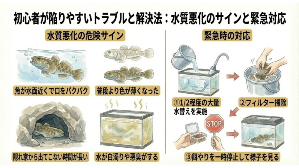 水質悪化のサインと緊急時の対応