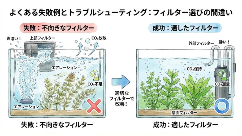 フィルター選びの間違いが引き起こす問題