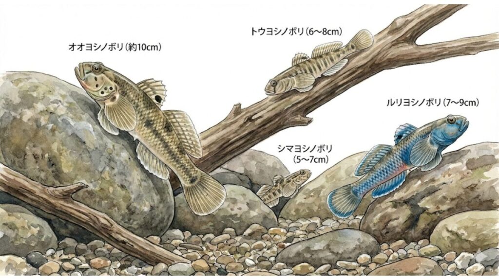 ヨシノボリの種類と特徴（オオヨシノボリ・トウヨシノボリなど）