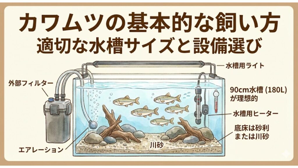 適切な水槽サイズと設備選び