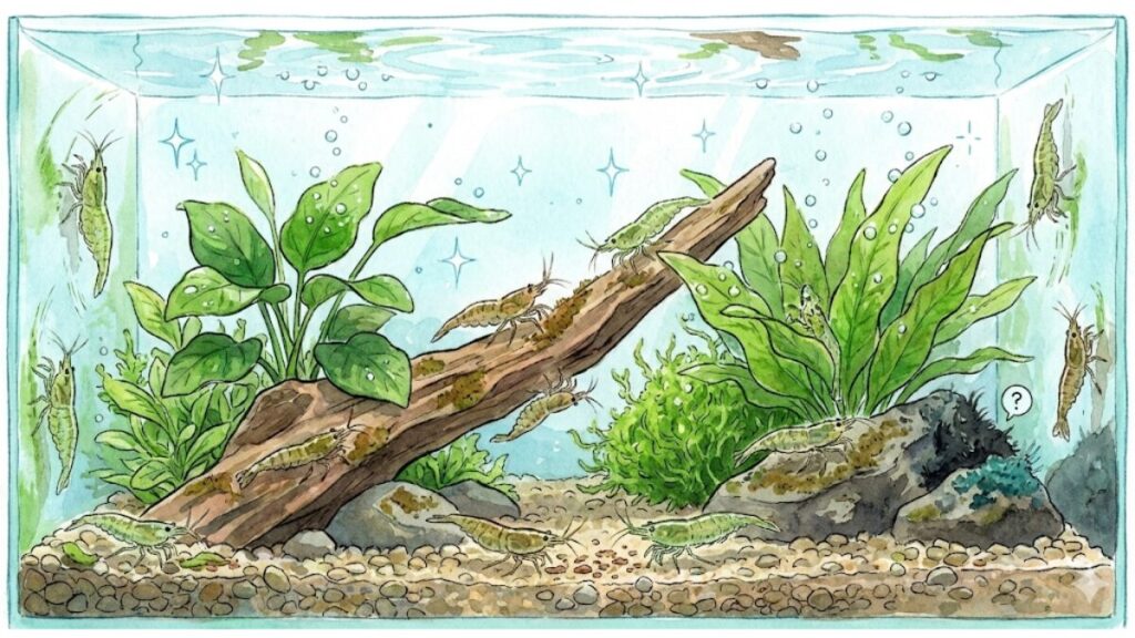 水草水槽でのコケ取り効果と生態系への貢献