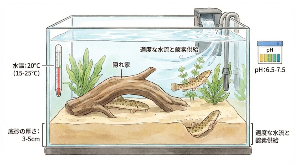 水槽でドジョウが快適に過ごすための条件