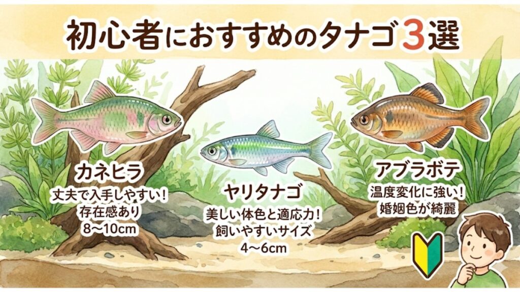 初心者におすすめのタナゴ3選