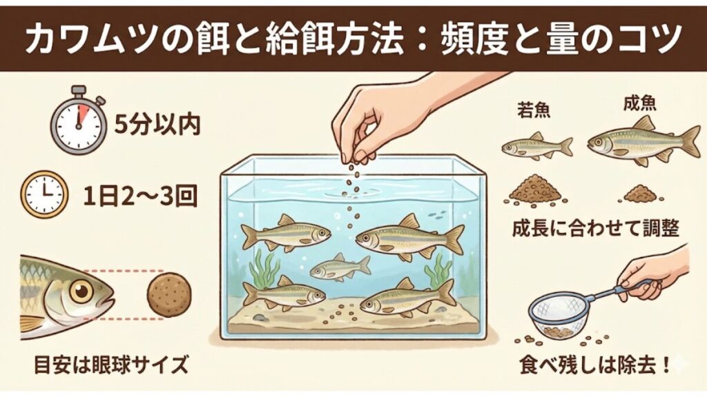 給餌頻度と量の調整方法