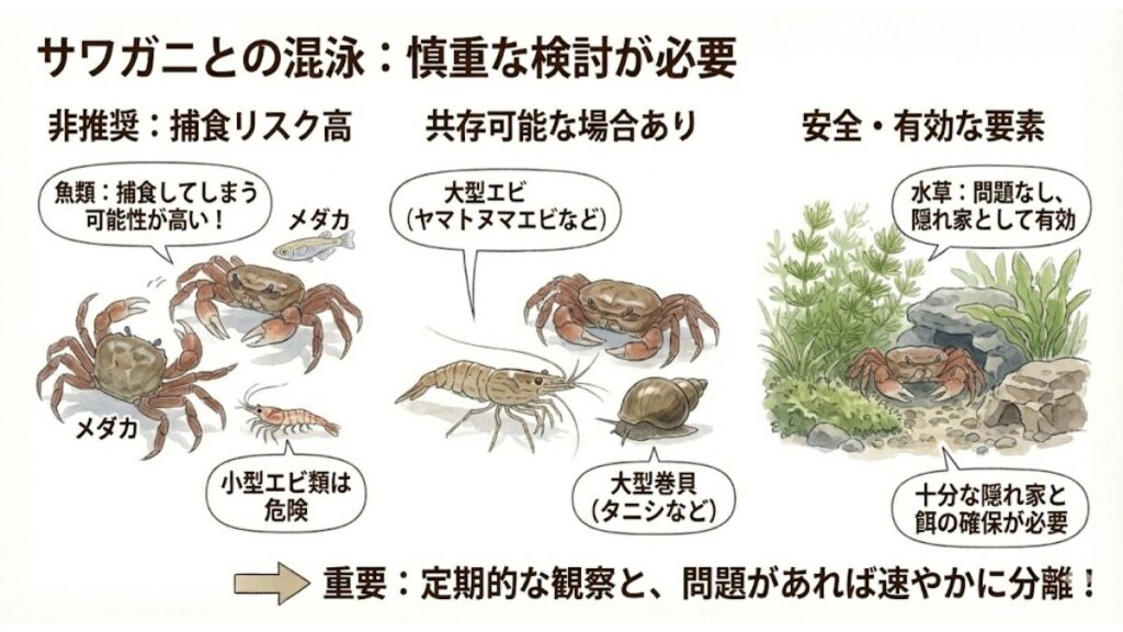 共生可能な生き物との混泳について