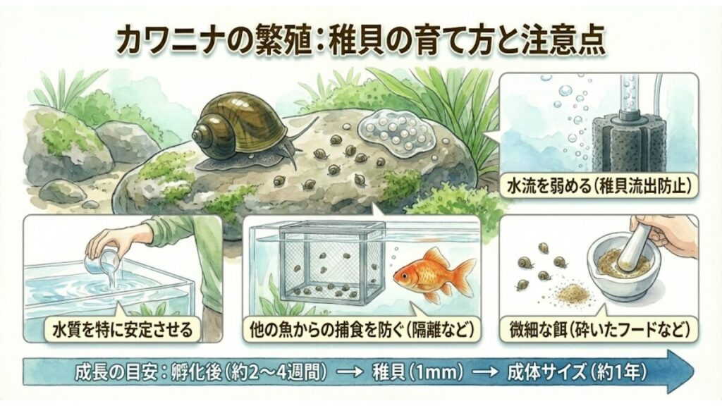 稚貝の育て方と注意点