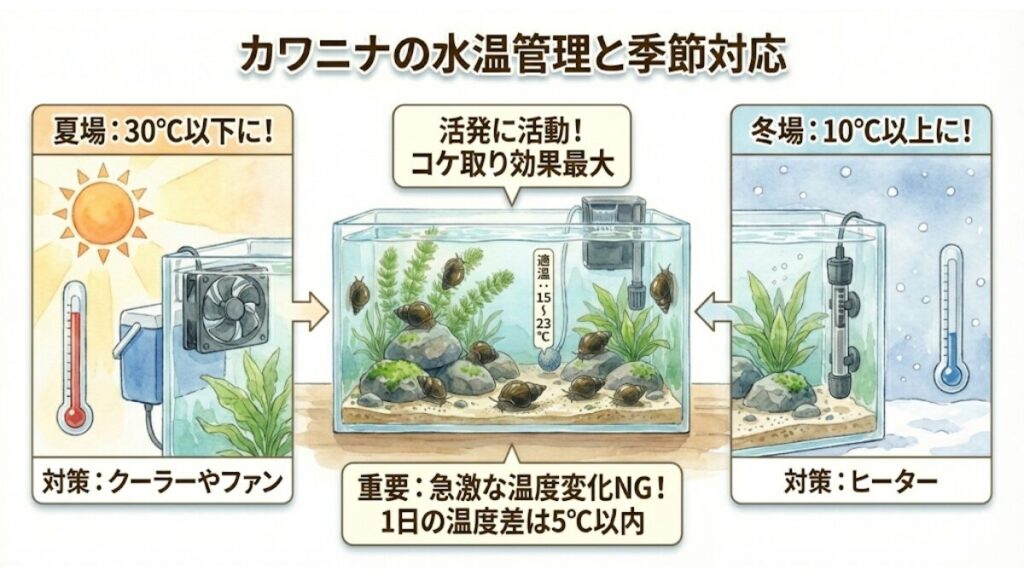 水温管理と季節による変化への対応